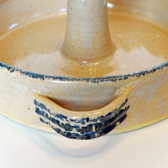 Vintage Artisan Pottery Chicken Cooker Seagrove NC Ceramics Pine cone and needle - Picture 6 of 9